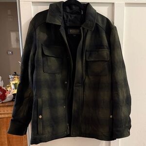 Pendleton Men's Plaid Jacket in Black and Green